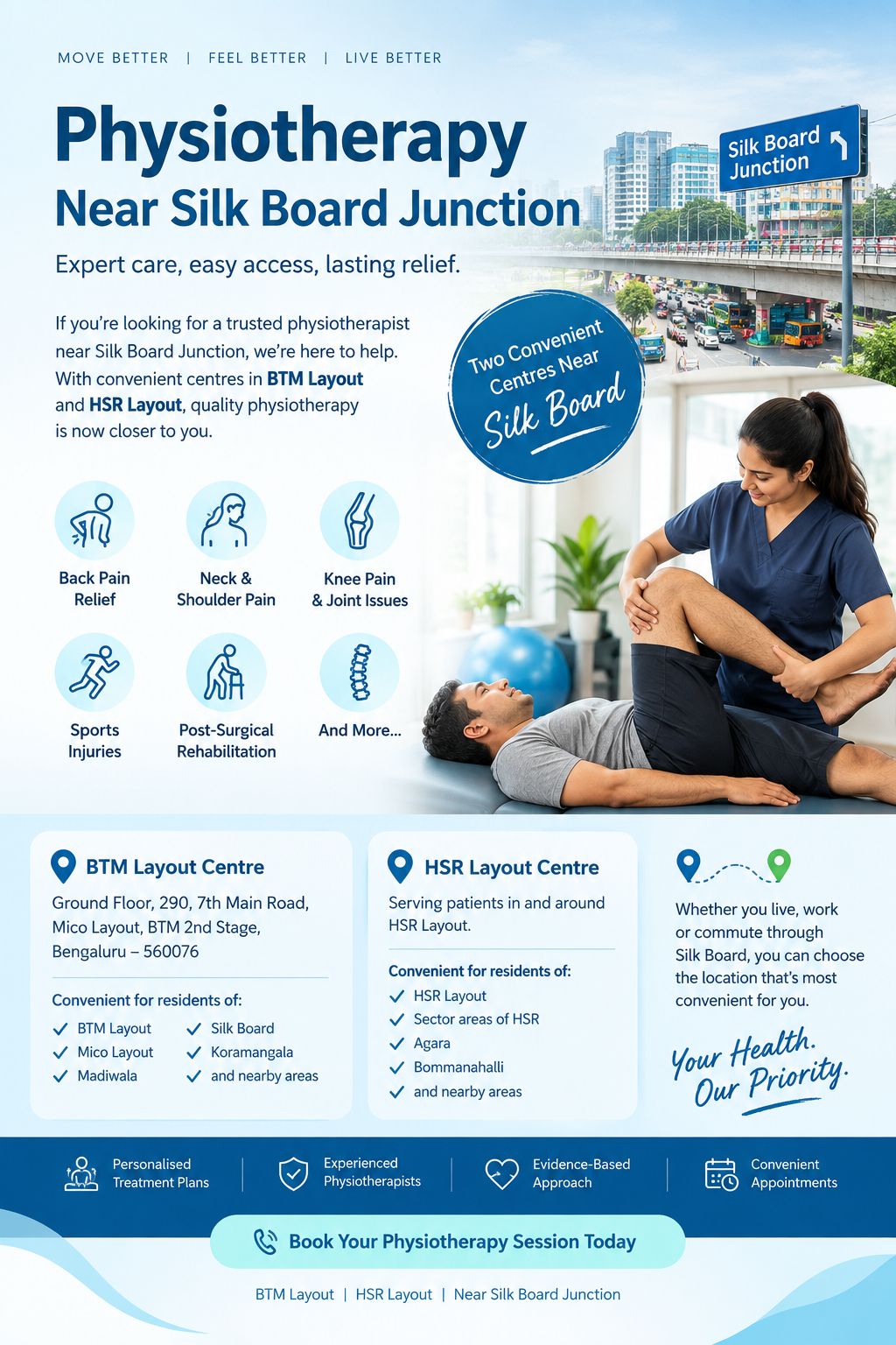 Physiotherapy Near Silk Board Junction | Pain Easy Physiotherapy